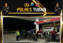 Antisipasi Kelangkaan BBM, Polsek Singgahan Polres Tuban Giatkan Patroli SPBU