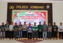 Polres Jombang Launching Aplikasi E-Pelayanan Masyarakat dan WhatsApp Center ‘Lapor Pak Kapolsek’