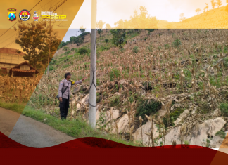 Guna Dukung Ketahanan Pangan Bhabinkamtibmas Kunjungi Perkarangan Warga Desa