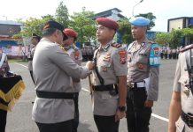 Polres Tuban Gelar Upacara Serah Terima Jabatan Kasat Reskrim dan Kasat Lantas