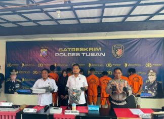 Curi Kabel Tembaga, 7 Orang diamankan Polisi di Tuban, 2 Buron
