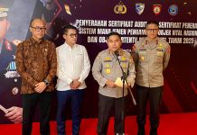 Polri Serahkan Sertifikat Audit Sistem Pengamanan Objek Vital Nasional Tahun 2025