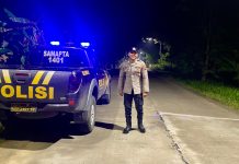 Persempit Ruang Gerak Kejahatan, Polsek Senori Polres Tuban Polda Jatim Patroli Di Jalur Perbatasan